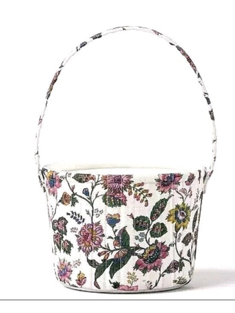 Threshold Linen Quilted Basket with Multi Colored Floral Printing Set of 2